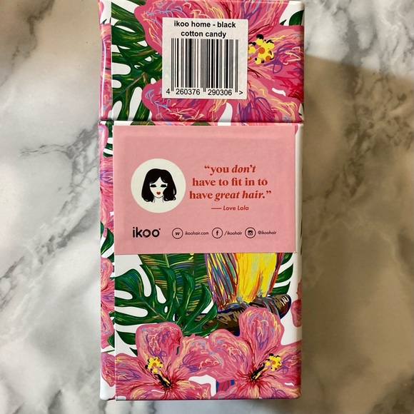 IKOO Detangling, Scalp Massaging Hair Brush Cotton Candy - Black Bristles - Picture 8 of 8